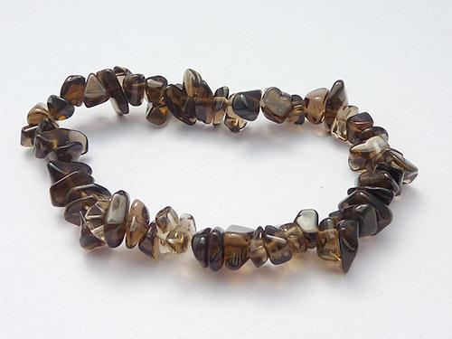 Single Strand Chip Bracelet - Smokey Quartz