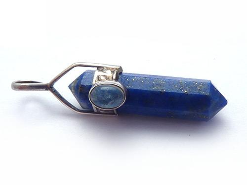 Lapis Lazuli Pendant with Moonstone A