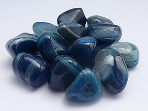 Agate Dyed Blue Tumbled Stones