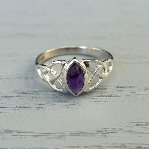 Amethyst Celtic Ring