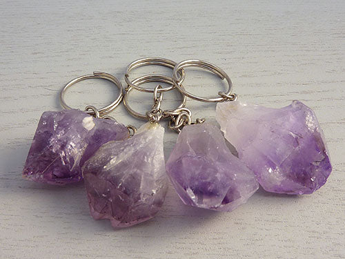 Netted Crystal Key Rings Crystal Key Ring - Amethyst – Crystal Earth Spirit