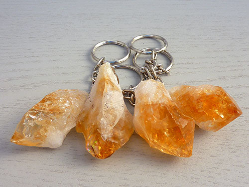 Citrine Crystal Keyring