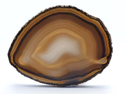 Agate Slice Large O - Natural Black