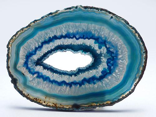 Agate Slice Large X - Dyed Green