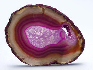 Agate Slice Large Y - Dyed Pink