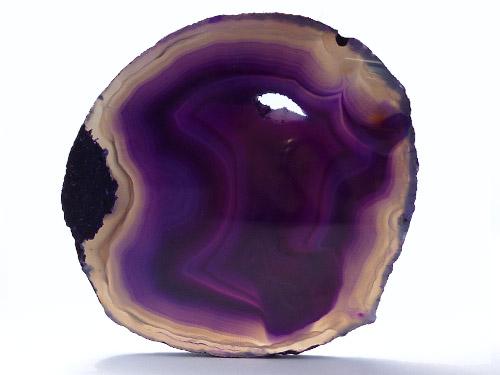 Agate Slice Large Z - Dyed Purple