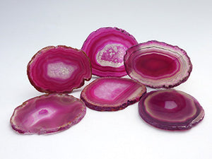Agate Slice Small - Dyed Pink