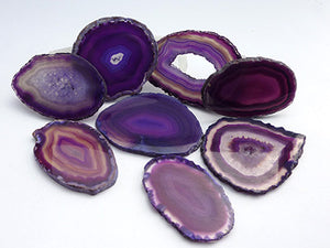 Agate Slice Small - Dyed Purple