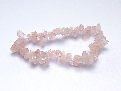 Single Strand Chip Bracelet - Rose Quartz