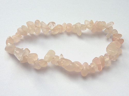 Single Strand Chip Bracelet - Rose Quartz