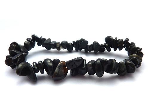 Single Strand Chip Bracelet - Black Tourmaline