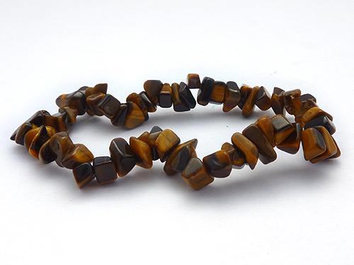 Single Strand Chip Bracelet - Tiger Eye