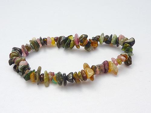 Single Strand Chip Bracelet - Tourmaline Mixed