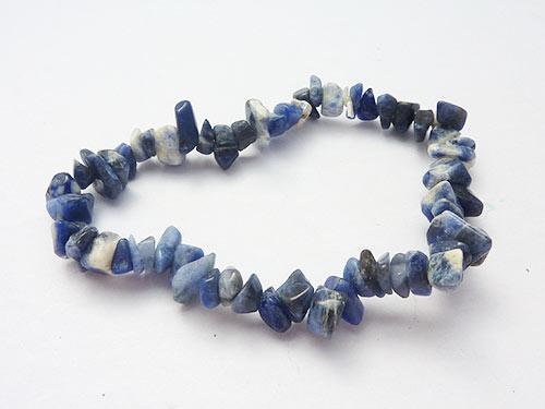 Single Strand Chip Bracelet - Sodalite