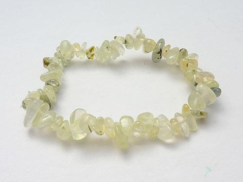 Single Strand Chip Bracelet - Prehnite in Epiodite