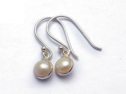Moonstone Small round drop Earrings