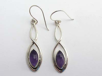 Amethyst Twist Earrings