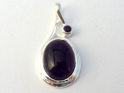 Sterling Silver Pendant Amethyst