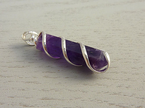 Amethyst Spiral Pendant