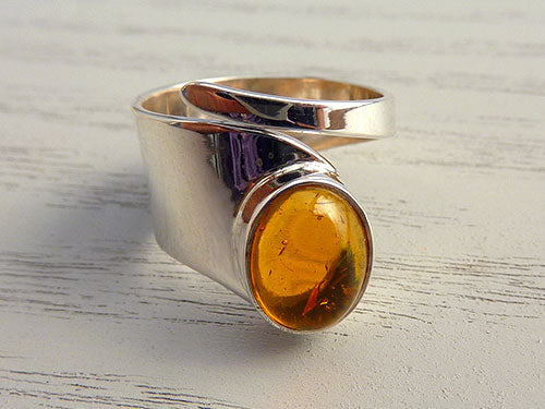 Amber Wrap Ring