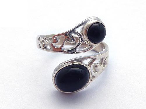 Black Onyx Wrap Fillagree Ring
