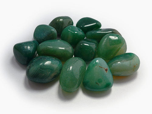 Agate - Green Dyed Tumbled Stone