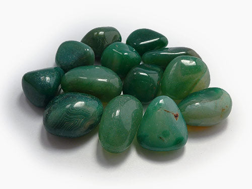 Green Tumbled Crystals Agate Dyed Green Tumbled Stones – Crystal