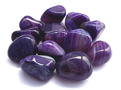 Agate Dyed Purple Tumbled Stones
