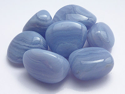 Blue Lace Agate Tumbled Stones AA Grade