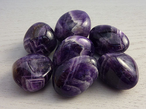 Chevron Amethyst AA Grade Tumbled Stones