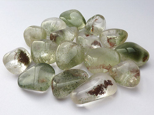 Clear Quartz Tumbled Stones with Chlorite Inclusions