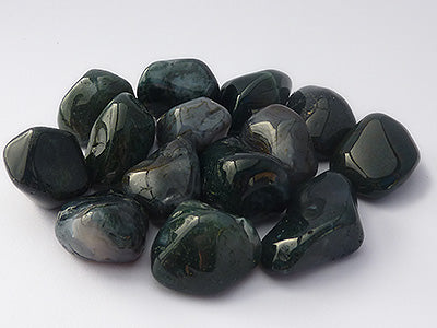 Moss Agate Tumbled Stones